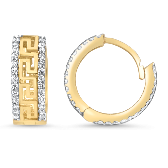 ZIRCONS SET HOOP EARRINGS | Bijouteries Lavigueur