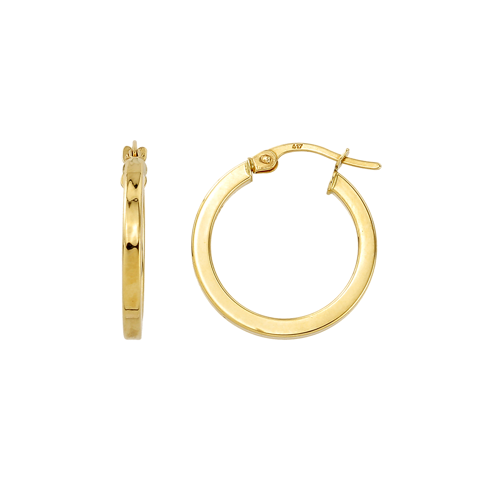 10K YELLOW GOLD EARRINGS- 15MM