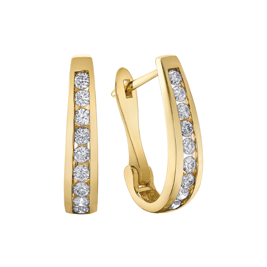 10K GOLD EARRINGS (DIAMONDS 0.33CT