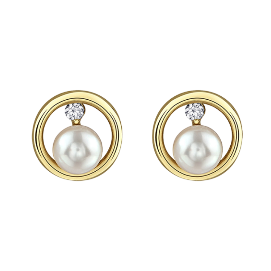 BOUCLES D'OREILLES EN OR JAUNE 10K.