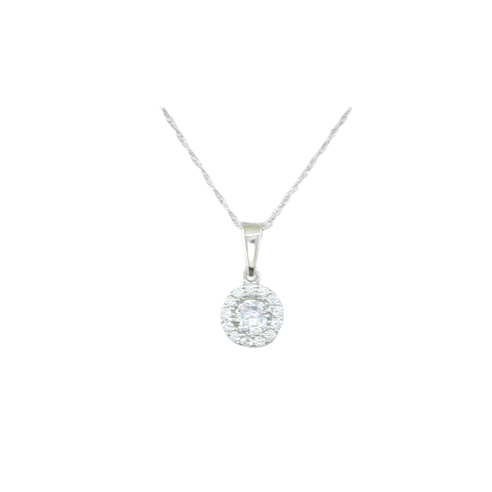 10K WHITE GOLD PENDANT