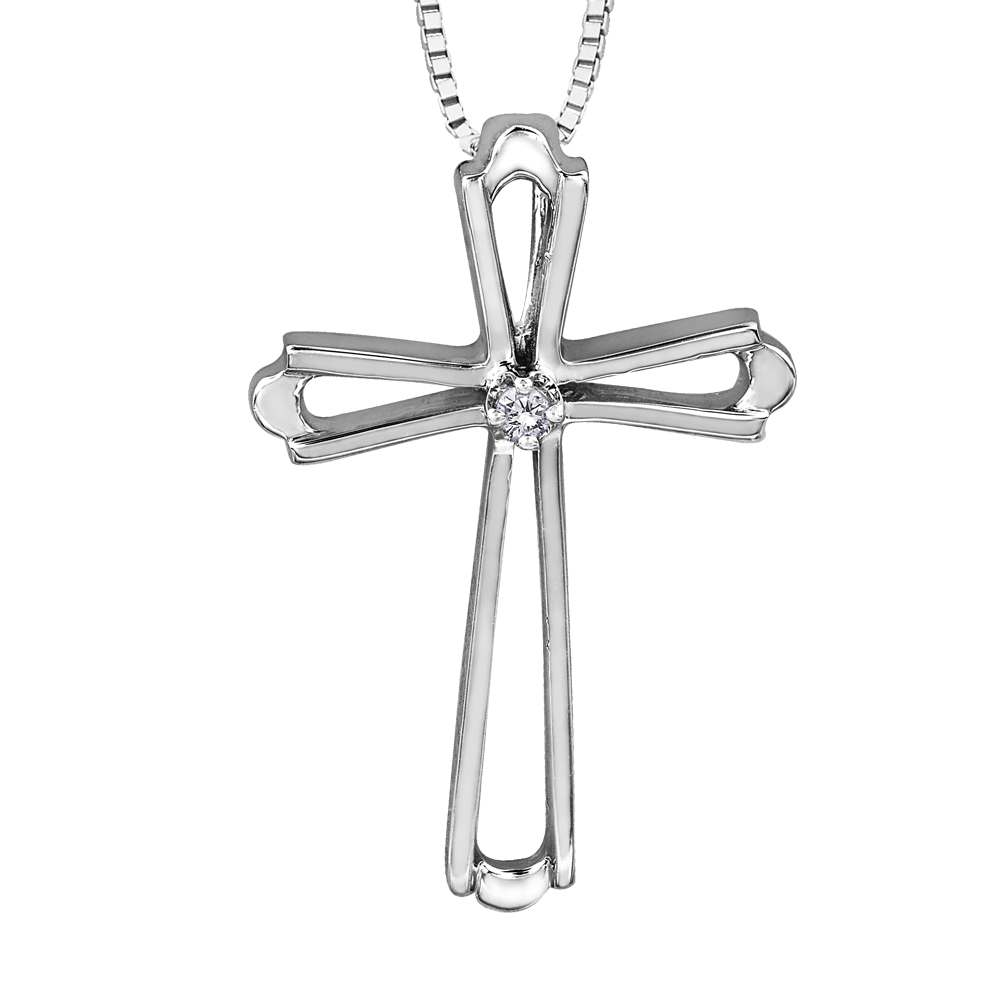 croix・blanc CROIX EN OR BLANC 10K | Bijouteries Lavigueur