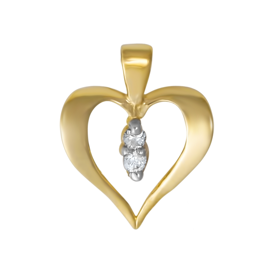HEART CHARM IN 10K YELLOW GOLD