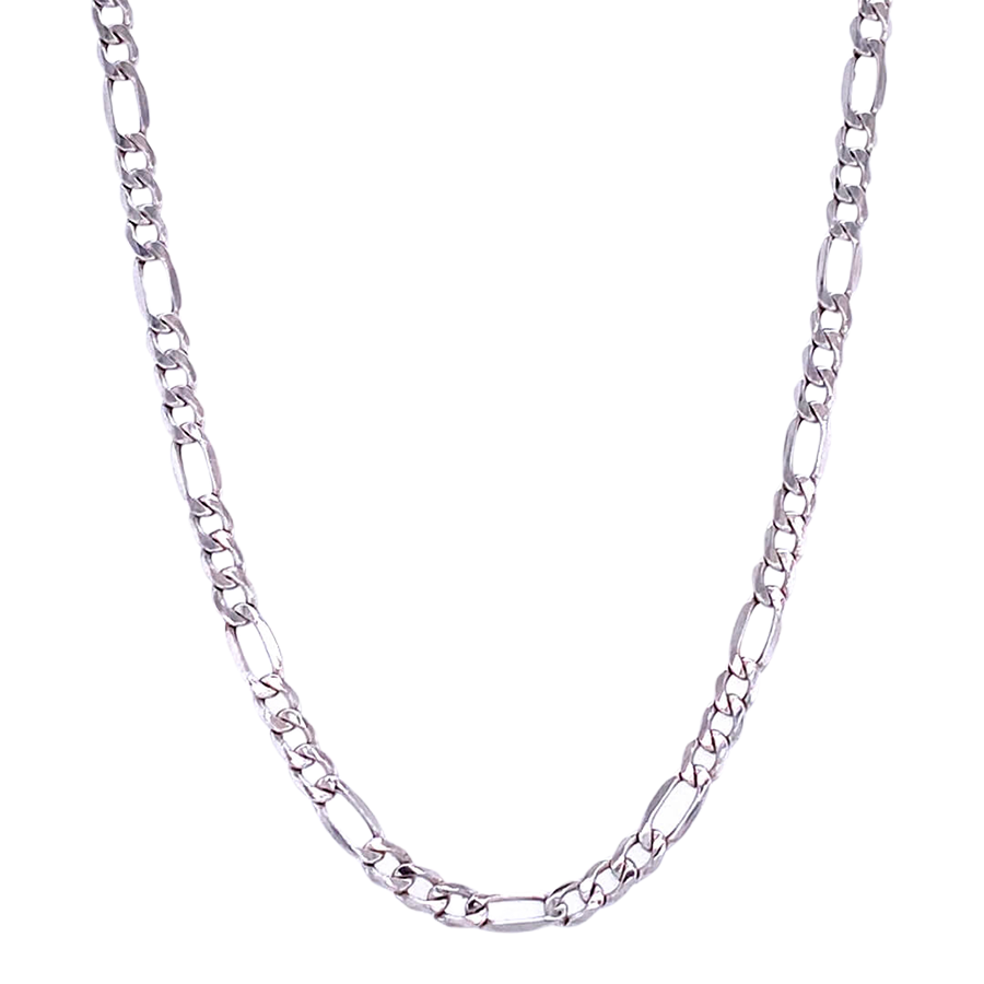 10K WHITE GOLD CHAIN – 18''X4MM Bijouteries Lavigueur