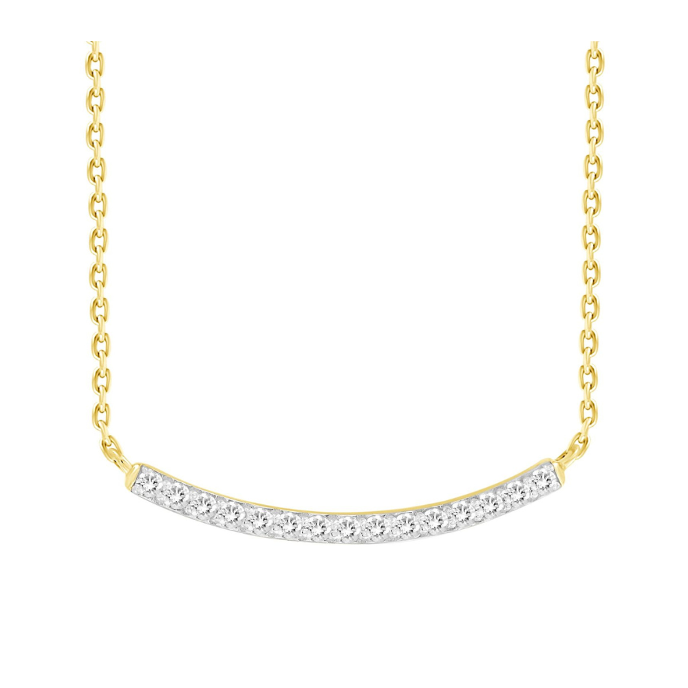 COLLIER À DIAMANTS EN OR JAUNE 10K
