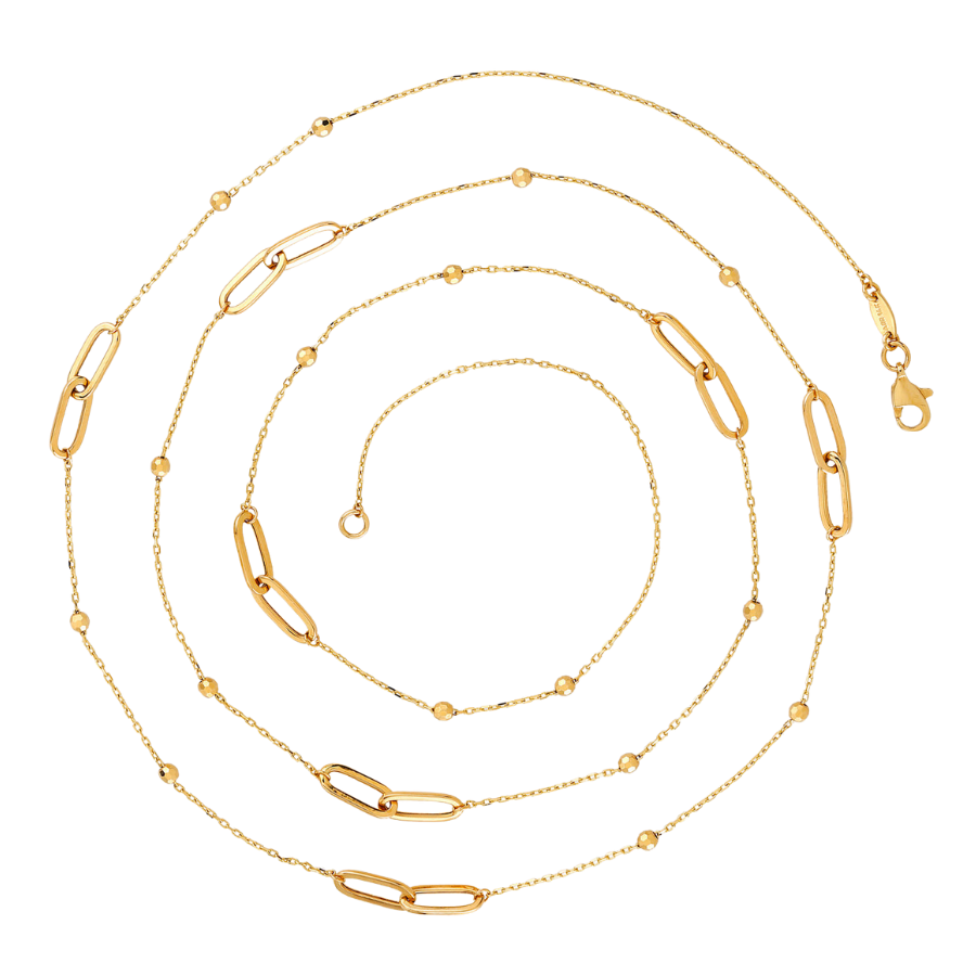 10K YELLOW GOLD NECKLACE - 26''