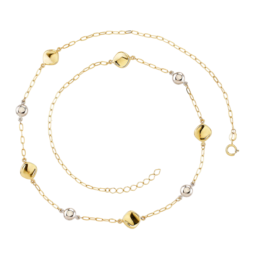 10K 2 TONES GOLD NECKLACE - 18''