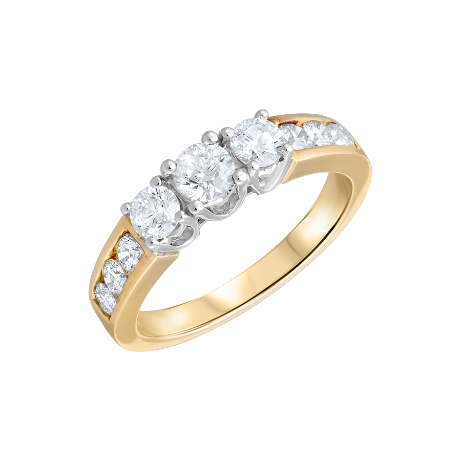 2 TONE 14K GOLD RING