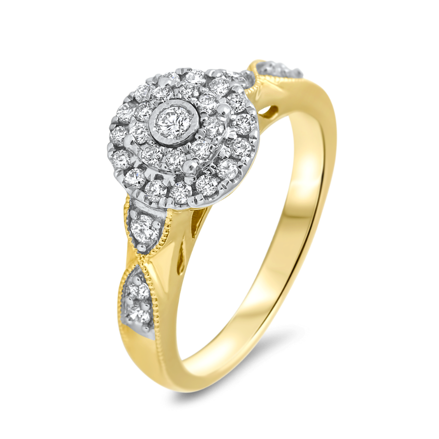 10K GOLD RING WITH DIAMONDS