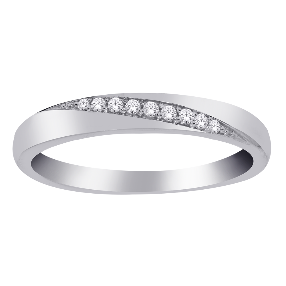 10K GOLD BAND WITH DIAMONDS