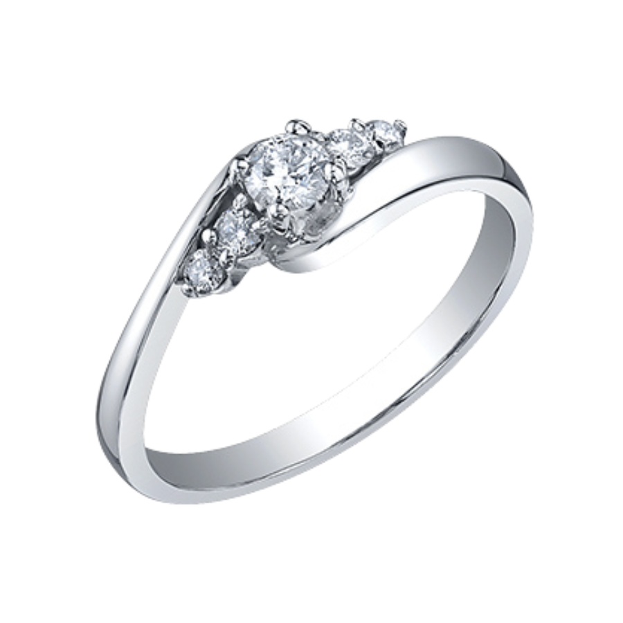 BAGUE EN OR BLANC 10K