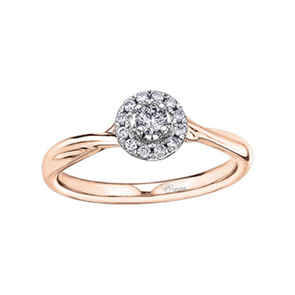 BAGUE POUR FEMME EN OR 10K 2 TONS