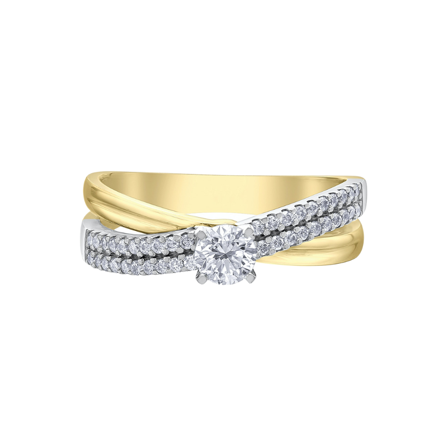BAGUE EN OR DEUX TONS 14K