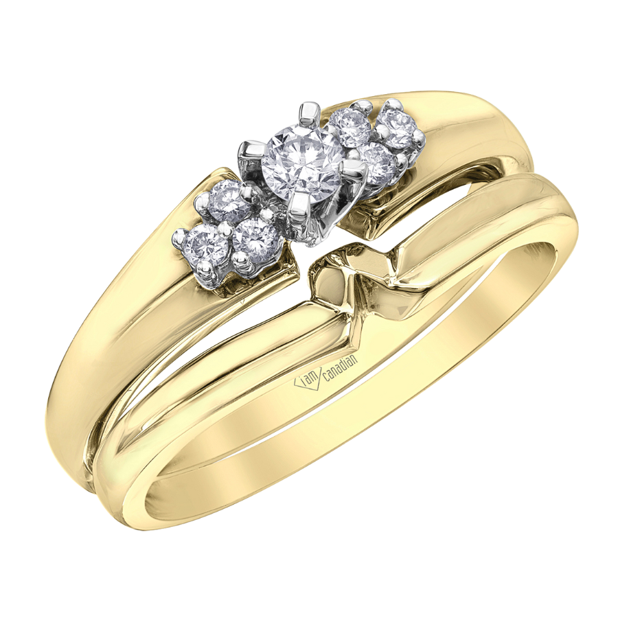 10K TWO TONE GOLD RING