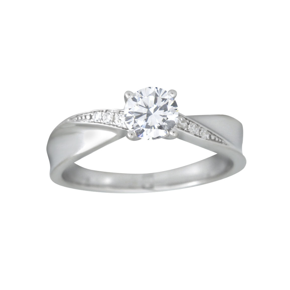 BAGUE EN OR BLANC 14K