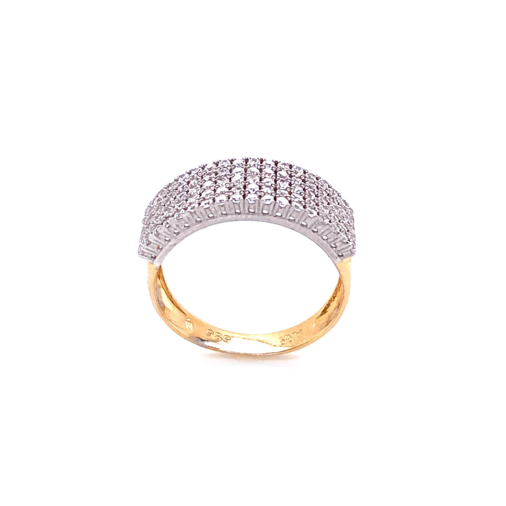 BAGUE EN OR 2 TONS 10K- ZIRCONIUM