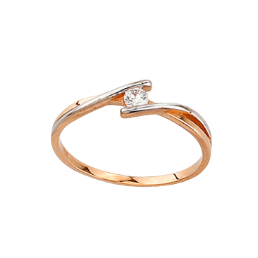 BAGUE EN OR 10K- ZIRCONIUM