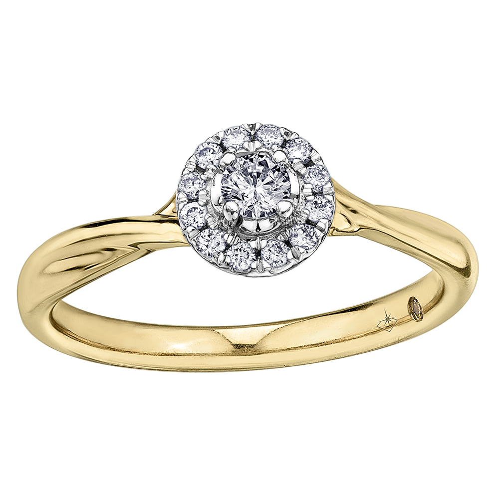 BAGUE POUR FEMME EN OR 10K 2 TONS