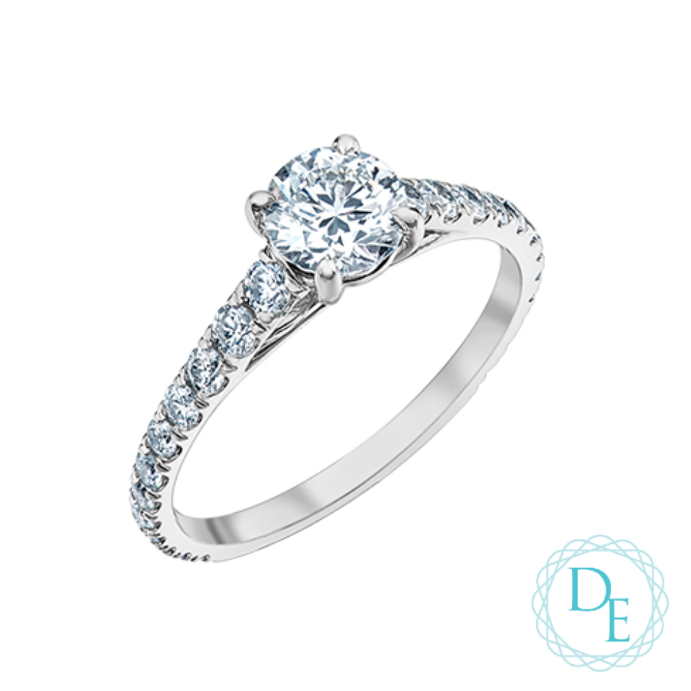 BAGUE EN OR 14K AVEC DIAMANTS