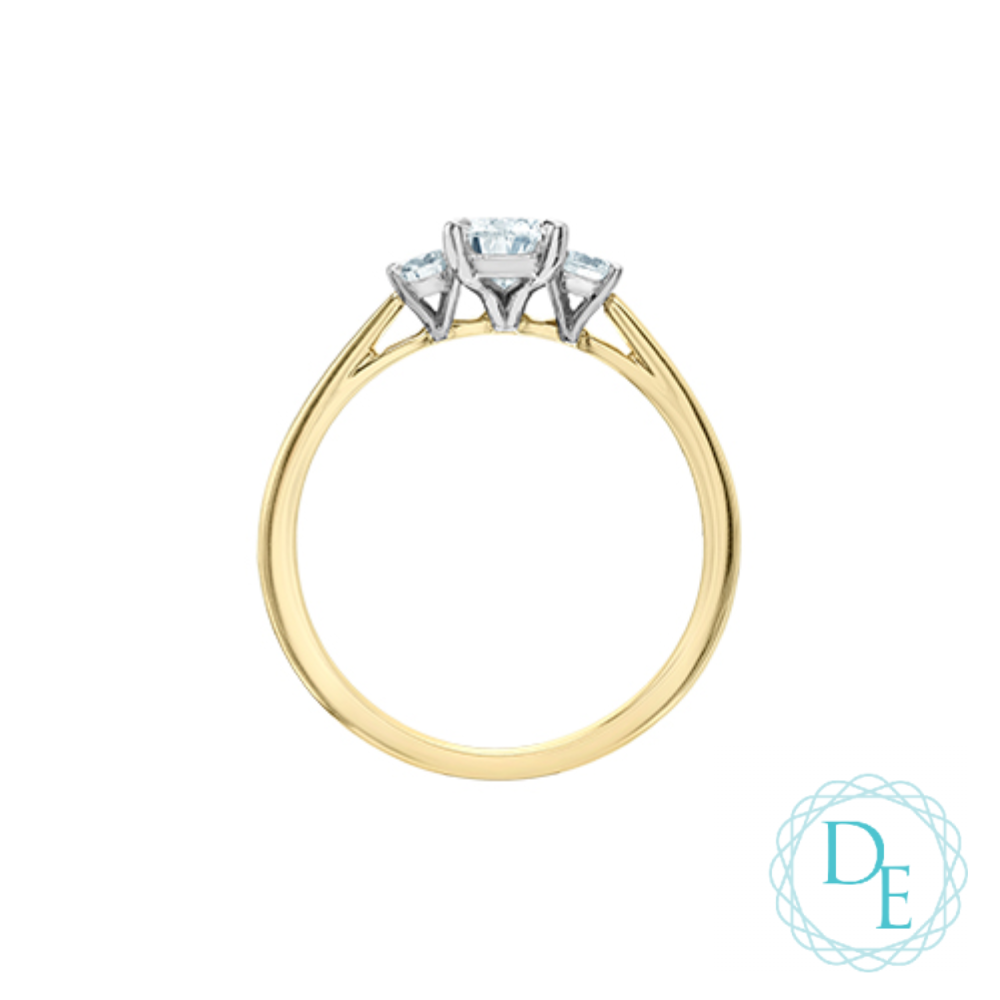 BAGUE EN OR 14K AVEC DIAMANTS