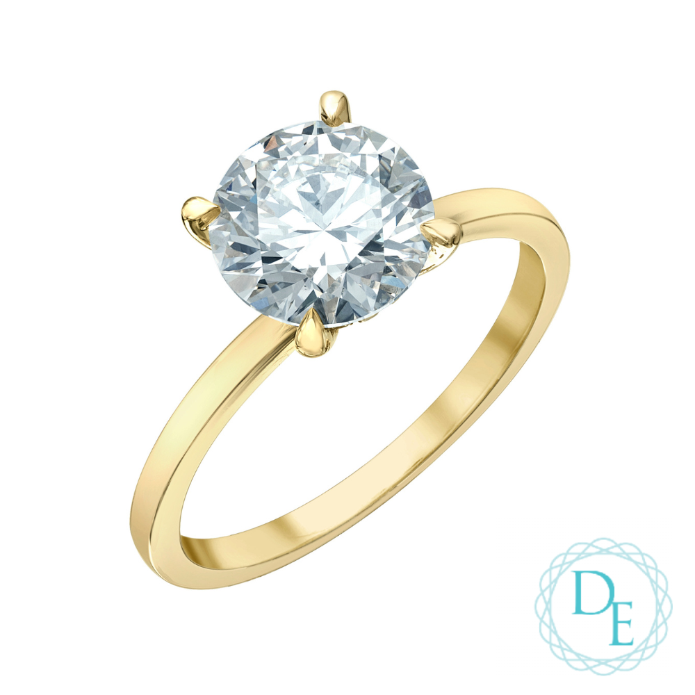BAGUE EN OR 14K AVEC DIAMANTS