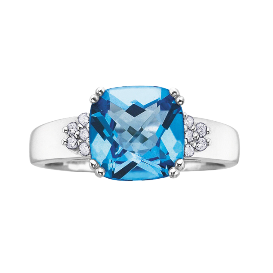 BAGUE OR BLANC 10K