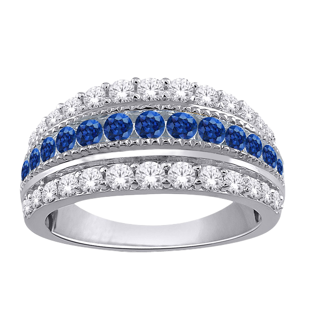 BAGUE EN OR 10K AVEC SAPHIR