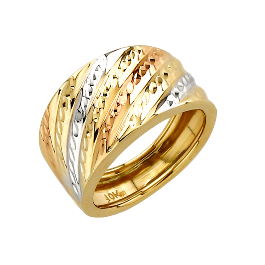 10K GOLD RING- RHODIUM