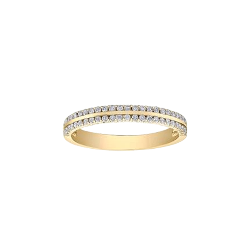 BAGUE EN OR 10K AVEC DIAMANTS