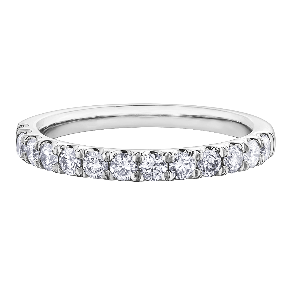 BAGUE SEMI-ÉTÉRNITÉ OR BLANC 10K