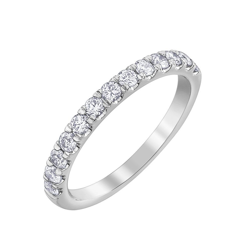 BAGUE SEMI-ÉTÉRNITÉ OR BLANC 10K