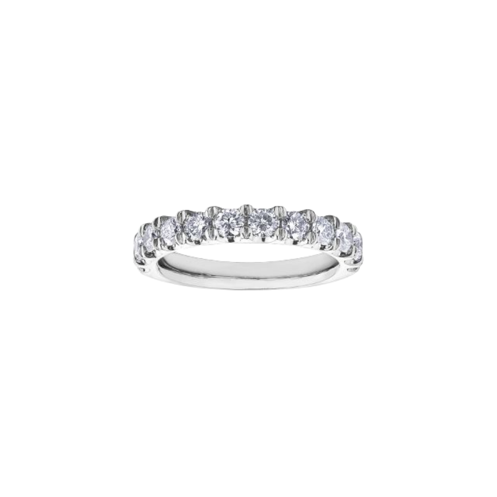 10K WHITE GOLD SEMI-ETERNITY RING