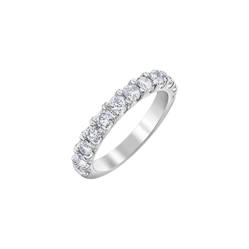 10K WHITE GOLD SEMI-ETERNITY RING