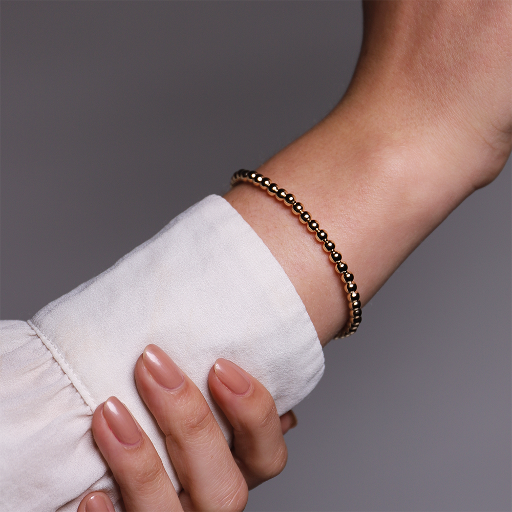 SILVER BRACELET WITH SILVER BALLS