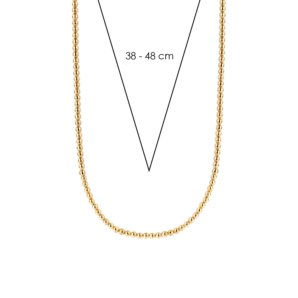 SILVER NECKLACE WITH BALLS