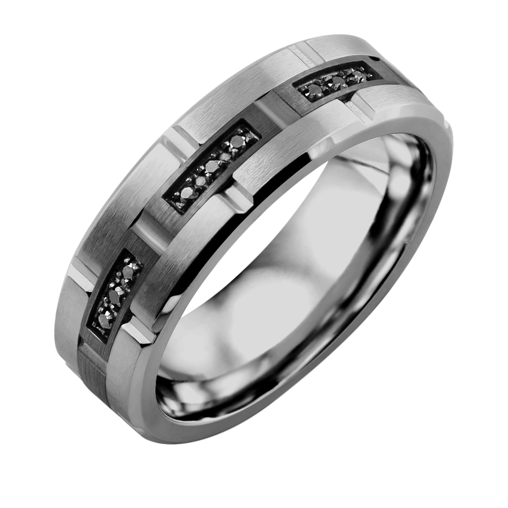 TUNGSTEN AND 10K GOLD RING MEN 7MM