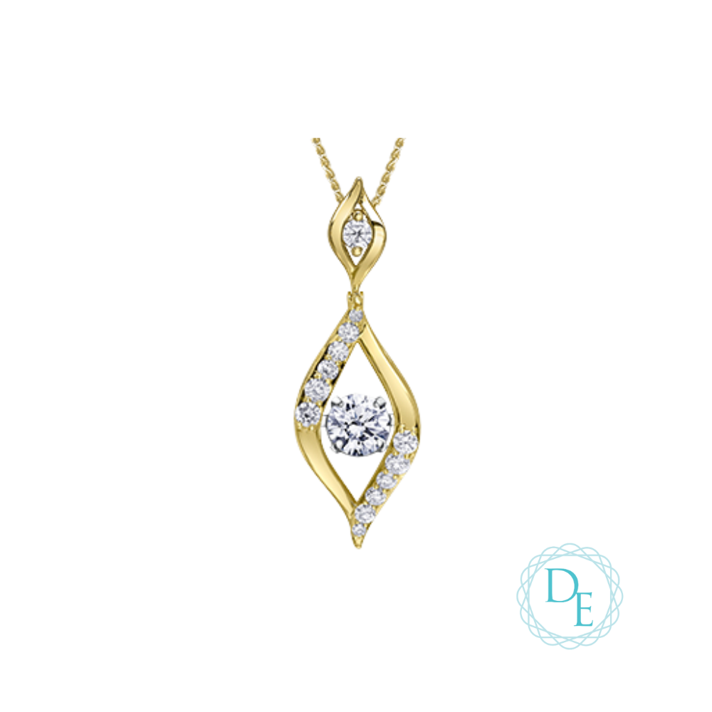 Pendentif or 2 tons 14k