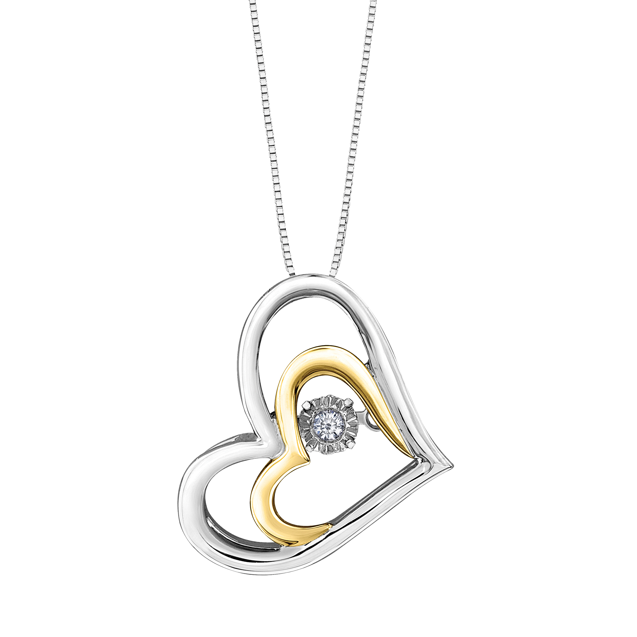 Pendentif en or 10k et argent 925