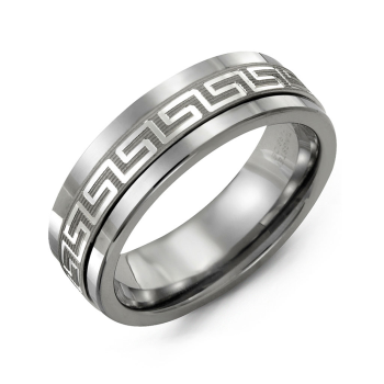 TUNGSTEN AND 10K GOLD RING MEN 7MM