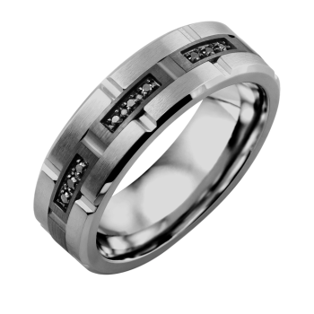 TUNGSTEN AND 10K GOLD RING MEN 7MM