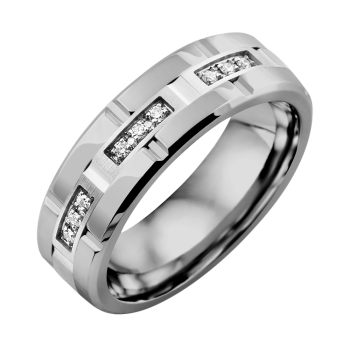 TUNGSTEN AND 10K GOLD RING MEN 7MM