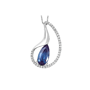 PENDENTIF OR BLANC 14K