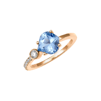 BAGUE OR ROSE 14K
