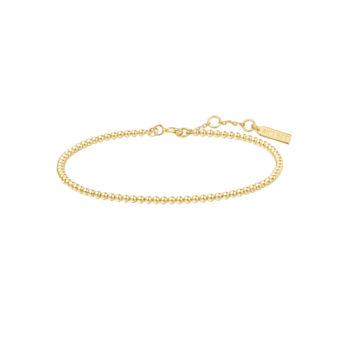 Chaîne de cheville en argent rhodié avec perles rose fluo 23+3cm