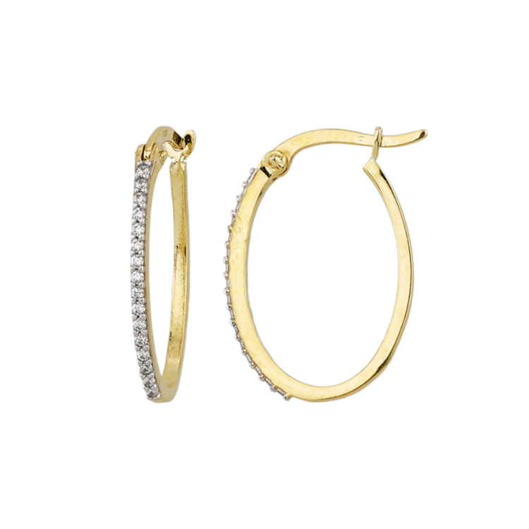 10k yellow gold sold hoops