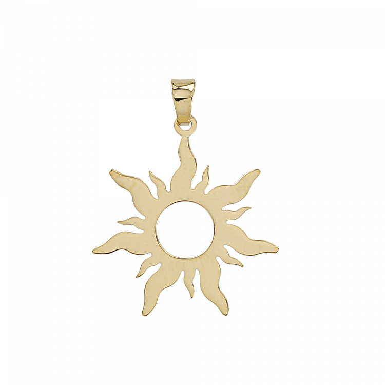 10k yellow gold picture pendant